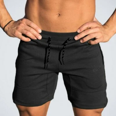 High Quality Fitness Gym Exercise Shorts W/ Tie Running Workout Jogging For Men - Image 1 of 4