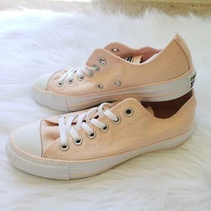 Converse Chuck Taylor All-Star pirsichfarben ausgefranste Turnschuhe Damen Größe 7 Neu im Karton - Bild 1 von 13
