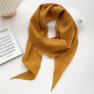 Large Rhombus Head Neck Scarves Solid Color Triangle Headscarf Handmade Soft✜ - Picture 1 of 25