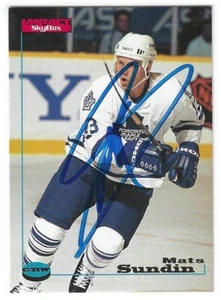Mats Sundin Signed 1996/97 Impact Sky Box Card #130 Toronto Maple Leafs - Picture 1 of 1