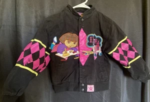 Nickelodean Dora the Explorer Girl's S. 5-6 Embroidered Bomber Jacket JH Design - Picture 1 of 11