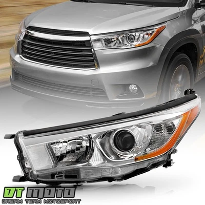 Faro proyector cromado lado del conductor para Toyota Highlander 2014-2016 Foto 1 de 4