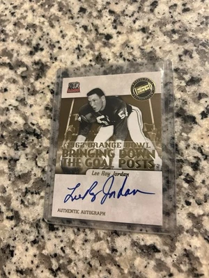 Press Pass Legends Lee Roy Jordan 2008 autógrafo automático/299 Alabama Cowboys Foto 1 de 2