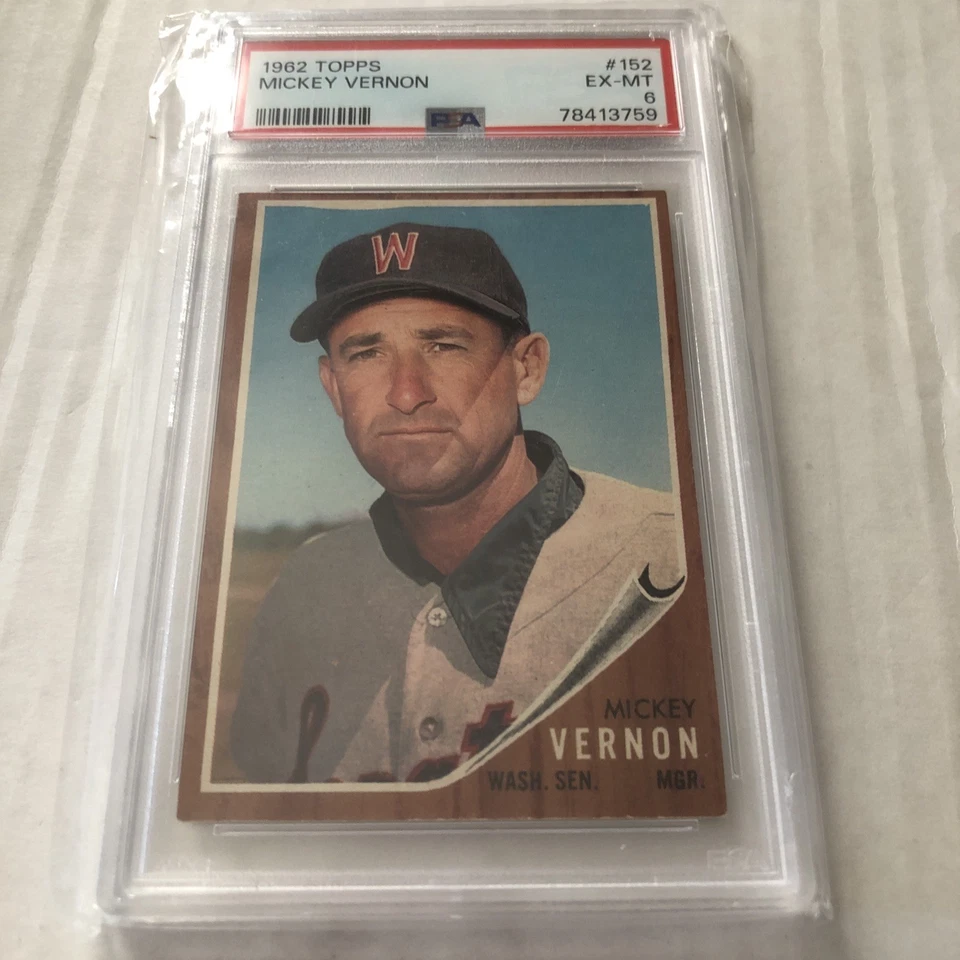 1962 Topps - Mickey Vernon #152 Green Tint - Image 1 of 1