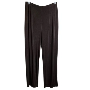 Pantalones Palazzo para mujer Chico's Travelers marrón tejido líquido talla 2 grandes fluidos - Imagen 1 de 9