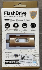 Flash drive usb 128gb 3.0 doppia archiviazione per iOS e PC NUOVISSIMA in SCATOLA. - Foto 1 di 3