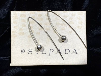 Vintage Silpada Sterling Silver Threader Earrings with Changeable Beads - Image 1 of 4