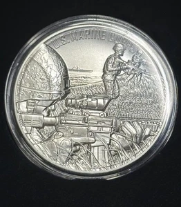 MEDAGLIA ARGENTO 2022 STATI UNITI MARINES 2,5 once .999 nuova s22md corpo dei marini con certificato di autenticità - Foto 1 di 5