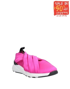 RRP€495 CASADEI Satin Sneakers US6 EU36 UK3 Pink Logo Criss Cross Thick Sole - Picture 1 of 6