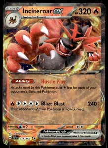 Pokemon TCG SV05: Temporal Forces #034/162 Incineroar ex NM - Picture 1 of 2