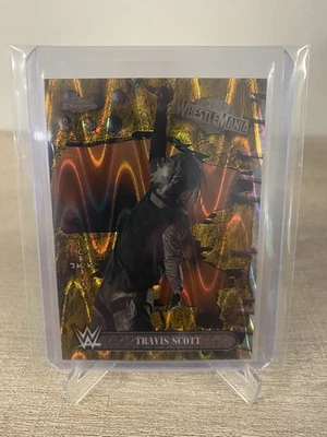 2025 Topps Chrome Cactus Jack Wrestlemania Gold /50 Travis Scott #100 - Image 1 of 3