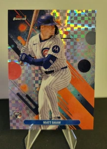 2025 Topps Finest Matt Shaw #85 Common Checkerboard Refractor RC - Cubs - Picture 1 of 2