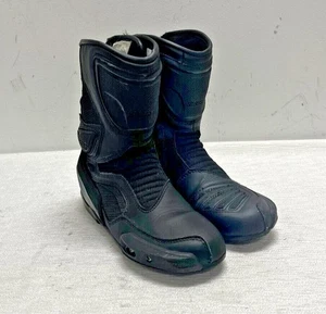 ICON Overlord Black Leather Street Motorcycle Boots US Men's 9 EU 43 GREAT - Picture 1 of 11