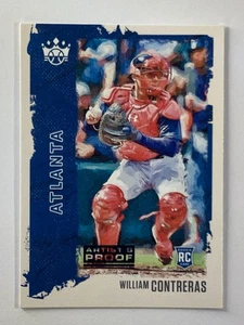 2021 Panini Diamond Kings Artist's Proof Blue #34 William Contreras RC Braves - Bild 1 von 2