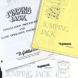 Máquina de Pinball Gottlieb Jumping Jack Juego Manual Esquemas ORIGINAL - Imagen 1 de 5