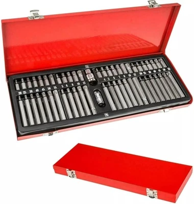 KIT SET 54 Pz INSERTI CHIAVI BUSSOLE Esagonali TORX HEX 1/2" 3/8" PROFESSIONALE - Immagine 1 di 4