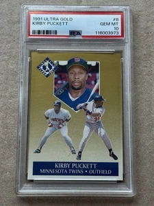 1991 Ultra Gold Kirby Puckett #8 PSA 10 GEM MINT!! - Picture 1 of 2