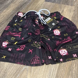 Baseballism Brand Youth Shorts Size M Bad Day Style Pink And Black - Picture 1 of 11