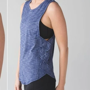 Lululemon Var-City Muscle Tank Heathered Hero Blue Size 6 - Picture 1 of 6