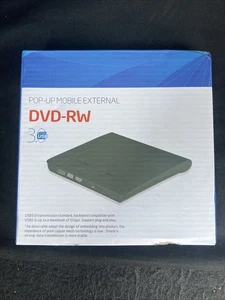 Slim Externes CD DVD RW Laufwerk USB 3.0 Brenner Brenner Player Schwarz für Laptop PC - Bild 1 von 2