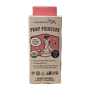 Legendairy Milk Pump Princess Vegan Lactation Supplement 60 Capsules Exp 08/2027 - Picture 1 of 3