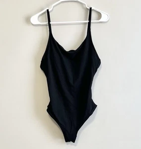Aerie Damen Einteiler Full Coverage Struktur Badeanzug Schwarz Größe Small Lang - Bild 1 von 5