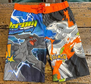 Y2k Pokemon Zekrom VS Reshiram Boys Swimming Trunks Size 10/12 Large Rare - Picture 1 of 4