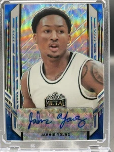 2021-22 Leaf Metal JAHMIR YOUNG (RC) Blue Wave Portrait AUTO #'d 17/30 BULLS - Bild 1 von 5