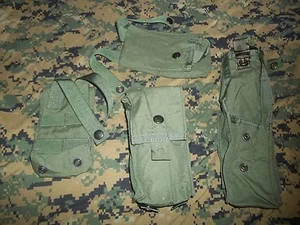 *set of 4 pouches for the MOLLE survival vest UNISSUED OD green CWU-33 mag - Picture 1 of 4