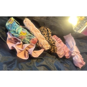 Lot of 7 headbands pink cheetah green women girls one size NEW - Picture 1 of 24