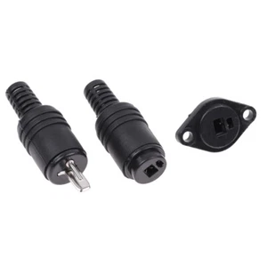 1pcs 2 Pin DIN Speaker Wire Plug 2P Hifi Loudspeaker Cable Solder Connector - Afbeelding 1 van 14