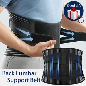 Adjustable Lower Back Brace Lumbar Support Waist Belt For Men Women Pain Relief - Picture 1 of 11