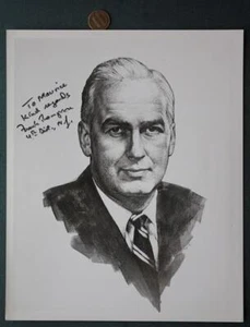 1955-80 New Jersey ABSCAM deputato Frank Thompson foto autografa firmata # 1- - Foto 1 di 1