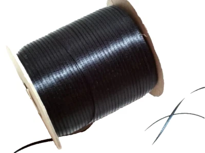 Black Double-Face Satin Ribbon 1/8" wide x 20 yards Schiff Brand B62 - Image 1 of 4