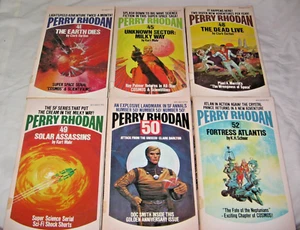 Lot of 6 Perry Rhodan Paperback Novels #41,45,48,49,50,52 1974 PB books 1st ACE - Picture 1 of 4