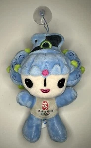 Olympisches Maskottchen Peking 2002 Fensterbehang Plüsch blau/6 Zoll - Bild 1 von 4