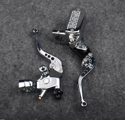 Palancas de embrague de cilindro maestro de freno cromadas de EE. UU. para Yamaha Roadstar 1600 Virago Foto 1 de 4