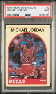 1990 Hoops Superstars MICHAEL JORDAN #12 PSA 9 MINT New Grade + Case BULLS HOF - Picture 1 of 2