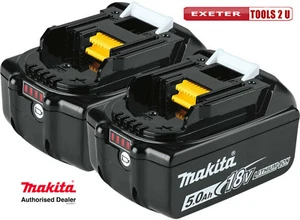 Makita BL1850BX2 2 x 18v 5.0Ah LXT Li-ion Genuine Battery TWIN Pack - Picture 1 of 4