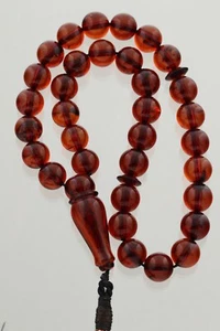 Islamische 33 runde Form Gebetsperlen echter baltischer Bernstein Tasbih 16,6 g 240918-5 - Bild 1 von 6