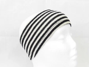 Fair Trade FABULOUS! Nepalese Striped Hippy Headband Black & White - Picture 1 of 3