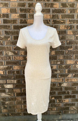 Pink Blush Maternity Womens Causal Dress T-Shirt Dress Size XL Summer Beige NEW - Image 1 of 4