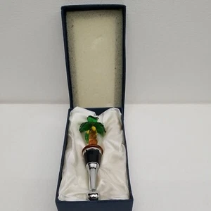 Palm Tree Bottle Stopper pinnacle entertainment Arts Blown Glass Wine Stopper - Picture 1 of 12