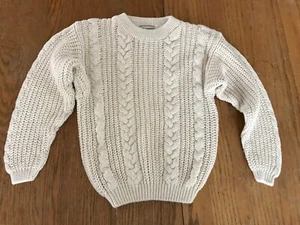 Kids Childs Fisherman Knit Sweater Unisex Sz. Sm 12-14 D B Jones Excellent - Picture 1 of 8