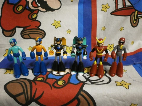2004 Capcom Jazwares Mega Man X Drive 3" Poseable Mini Action Figures Set of 6 Cover