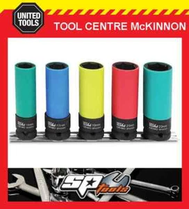 SP TOOLS SP20390 5pce METRIC ½” DRIVE WHEEL NUT IMPACT SOCKET SET ON RAIL - Picture 1 of 2