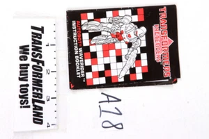 Figura de acción Hasbro G1 Transformers 1988 Waverider Instructions Pretenders - Imagen 1 de 1
