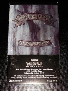 BON JOVI / NEW JERSEY / PLAY TESTED CASSETTE (VG close to LN) / INLAY (GOOD) - Picture 1 of 3