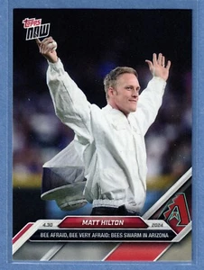 2024 Topps Now Matt Hilton Rookie Bee Afraid Bee Very Afraid #145 Diamondbacks - Picture 1 of 2