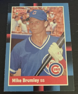 1988 Donruss - Mike Brumley - Chicago Cubs - #609 - RC - Image 1 of 2